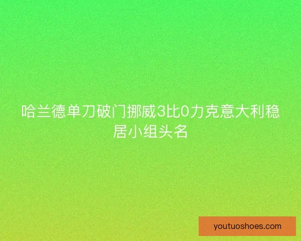 哈兰德单刀破门挪威3比0力克意大利稳居小组头名